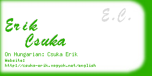 erik csuka business card